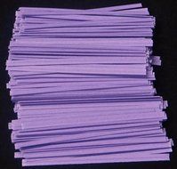 Lavender Paper Twist Ties 100 Count 3 1/2&quot; Length Candy Making Supplies