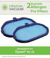 2 Dyson DC30, DC31, DC34, DC-35 (DC35) Animal DC44 Digital Slim Washable Pre-Filter Designed to Fit Dyson Animal... N2