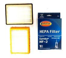 (2) Eureka HF2 Hepa Pleated Filter HF-2 Eureka Upright Ultra Smart, Boss, Omega, UltraSmart Vac Cyclonic, Whirlwind... N3