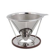 Nicelucky Pour Over Coffee Dripper, Stainless Steel Coffee Maker with Mesh Bottom - Drip Coffee Cone & Brewer...