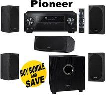 Pioneer VSX-830-K 5.2-Channel AV Receiver with Built-In Bluetooth and Wi-Fi (Black) + 2 Pairs of Pioneer SP-BS22...