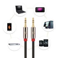 Super HD 3.5mm Aux Stereo Audio Cable Angled Male Type 24K Gold Plated Step Down Design Metal Connectors with... N10