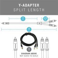 Mediabridge ULTRA Series RCA Y-Adapter (15 Feet) - 1-Male to 2-Male for Digital Audio or Subwoofer - Dual Shielded... N15