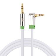 Super HD 3.5mm Aux Stereo Audio Cable Angled Male Type 24K Gold Plated Step Down Design Metal Connectors with... N12