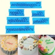 UR Bakeware Happy Birthday Letters Cake Cutter Embosser Biscuit Cookie Baking Molds