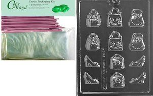 Cybrtrayd D107 Chocolate Candy Mold, Small Purses and Shoes Dads and Moms