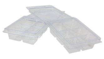 Plastic Tart/Melter Clamshell, quantity 1 each, priced per mold.