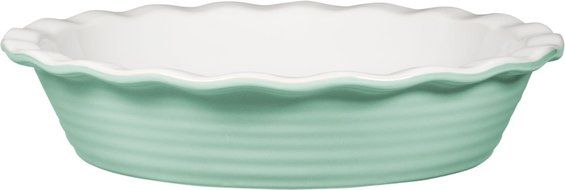 Embossed Rings 10.25"D Pastels Mint Green Pie Plate
