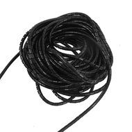 SODIAL(R) 6mm Outside Dia 6.4M PE Polyethylene Spiral Cable Wire Wrap Tube Black