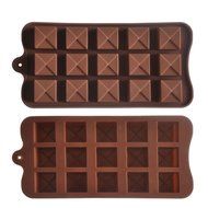 TANGCHU Silicone Square Chocolate Molds Bakeware 8.26*4.13inch Brown