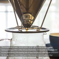Aohang Stainless Steel Paperless Reusable Pour Over Coffee Filter Funnel Cone Dripper for Home Office N3