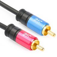 SHD 2 RCA Cable Stereo Audio 2RCA Male to 2RCA Male Premium Sound Quality OFC Conductor Dual Shielding Gold Plated... N4