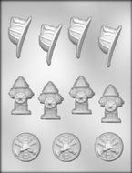 CK Products Fireman's Hat, Fire Hydrant, and Equipment Chocolate Mold