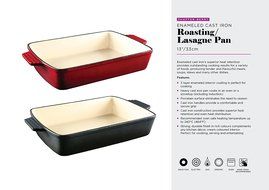 Shaffer-Berry Enameled Cast Iron Roasting Dish 13 Inch - Charcoal N2