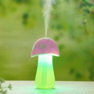 Leewa Mushroom Pattern Home Aroma LED Humidifier Air Diffuser Purifier - ABS plastic (Pink) N8