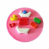 Yunko Baking Molds DOG DOGHOUSE BONE Mini Silicone Mold I Love Dogs Theme, Fondant Molds Sugar Craft Tools Chocolate...