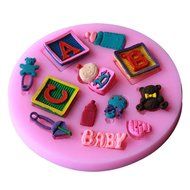 Yunko Baking Molds DOG DOGHOUSE BONE Mini Silicone Mold I Love Dogs Theme, Fondant Molds Sugar Craft Tools Chocolate... N2