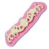 Sher Sculpted Chocolate Silicone Fondant Lace Sugarpaste Moulds Cake Decoration Tools Silicone Cake Border Mold N2