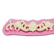 Sher Sculpted Chocolate Silicone Fondant Lace Sugarpaste Moulds Cake Decoration Tools Silicone Cake Border Mold N3