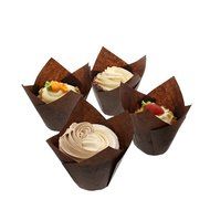 Brown Tulip Baking Cups-Cupcake and Muffin Liners -Pack of 50/ 100% Food and Oven Safe/ Dimensions: Base: 2"D,... N2