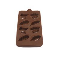 Sorbus Silicone Leaf Arrangement Tray Baking Mold - 8 Pieces per Mold, Brown (Set of 2 Trays)