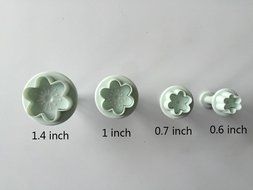 Witkey 4 PCS Peach Blossoms Shape DIY Decoration Baking Molds Cute Cartoon Cookie Cutter Fortune Cake Sushi Candy... N2