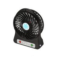 Portable Mini Table Fan with LED Light SiFree 3 Speeds Rechargeable Desktop Air Cooler (White) N10