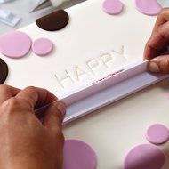 Cake Boss Decorating Tools Letter and Number Fondant Stamp Set, White