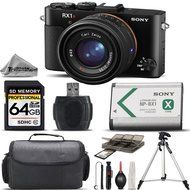 Sony Cyber-shot DSC-RX1R Digital 63x Optical Zoom Camera DSCRX1R/B + 64GB Class 10 Memory Card + Lens Cap Holder... N8
