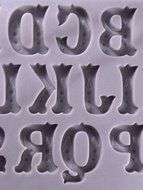 Zebrawood Decorative Font - Silicone Icing Moulds for Cake and Cupcake Decoration