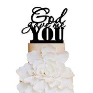 Sugar Yeti Brand Made in USA Cake Toppers God Gave Me You Wedding Cake Toppers Wedding Decoration Acrylic Cake... N19