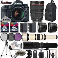 Canon EOS 5D Mark III DSLR Camera + Canon 24-105mm IS USM Lens + 650-1300mm Telephoto Lens + 500mm preset Zoom...