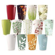 Tea Fort&eacute; KATI Single Cup Loose Leaf Tea Brewing System, Insulated Ceramic Cup with Tea Infuser and Lid, Lotus N2