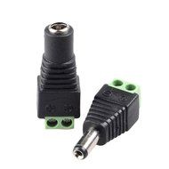 FolioGadgets 5.5mm x 2.1mm DC Power Connector, 2.1mm x 5.5mm Female &amp; Male DC Plug for Led Strip CCTV Camera 1... N3