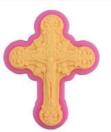 1Pcs Decorated Crucifix Cross Silicone Mold Cake Decorating Baking Fondant Cake Tool Chocolate Crafts DIY Mold...