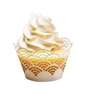 Bride Cupcake Wrappers x 100pcs in shimmering ivory white. 22 different wraps to make your wedding or birthday... N9