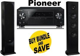 Pioneer VSX-524-K Audio and Video Component Receivers + Pair of Pioneer SP-FS52-LR Andrew Jones Designed Floor...