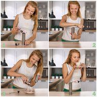 Mill Eco - Manual Coffee Grinder - Best Burr bean Grinder - Stainless Steel Adjustable, Portable, Hand grinder...