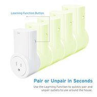 Etekcity Wireless Remote Control Electrical Outlet Switch for Household Appliances, White (Learning Code, 1Rx-... N10