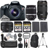 Canon EOS Rebel T6 DSLR Camera + Canon EF-S 18-55mm f/3.5-5.6 IS II Lens + Canon EF 70-300mm IS USM Lens + Canon... N3