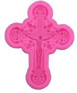 1Pcs Decorated Crucifix Cross Silicone Mold Cake Decorating Baking Fondant Cake Tool Chocolate Crafts DIY Mold... N2