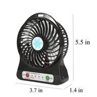 Portable Mini Table Fan with LED Light SiFree 3 Speeds Rechargeable Desktop Air Cooler (White) N12