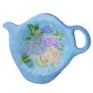 Tea Bag Holder or Caddy Melamine Hydrangea Design