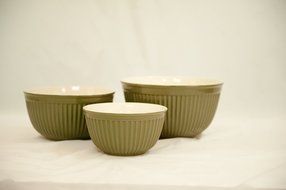Simsbury Olive Mixing Bowls, 3 PCS Set