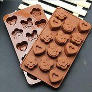 Sher Flower Bear Heart Shape Cake Ice Jelly Chocolate Molds,Silicone 20&iexcl;&Aacute;10.5&iexcl;&Aacute;2 CM(7.9&iexcl;&Aacute;4.1&iexcl;&Aacute;0.8 INCH)