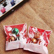 100pcs/lot Lovely Christmas Snowman Cookie Bag Ziplock