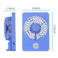FIONA Portable and Compact Mini USB Hand-held Fan, 3 Speed Rechargeable Table Fan for Home and Travel, 18650 Battery... N9