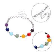 7 Chakra Beaded Yoga Reiki Healing Balance Bracelet Charm Buddha Head Bracelets N7