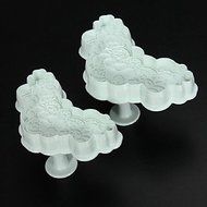 Sher Lace Cake Cookie Sugarcraft Decorating Tool Mold Mould Plunger Cutter,Set of 2
