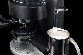 KRUPS XP1000 Steam Espresso Machine with Frothing Nozzle for Cappuccino, Black N3
